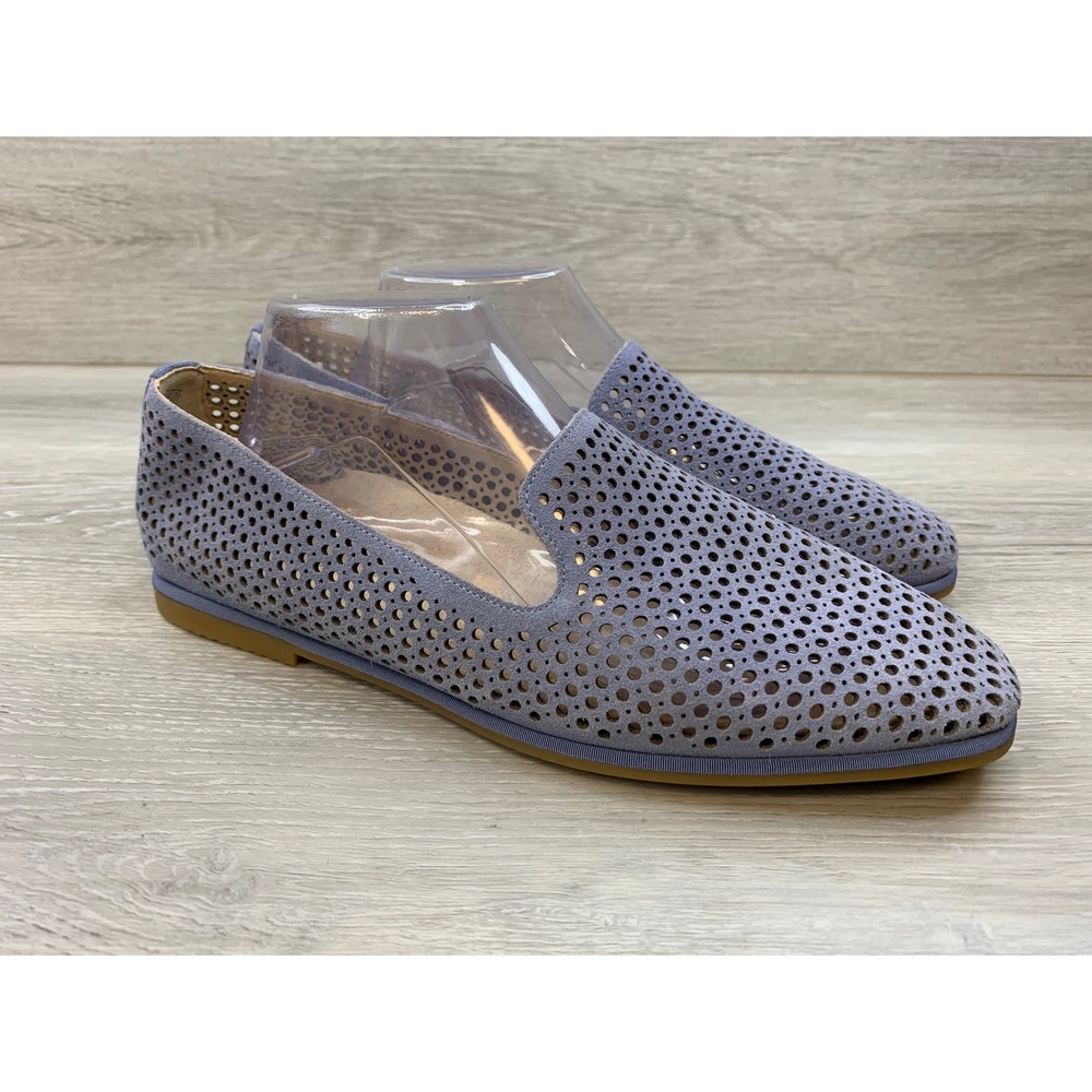 Vionic Willa 2.0 Perf Blue Suede Perforated Loafers Flats Women's 11 Shoes
